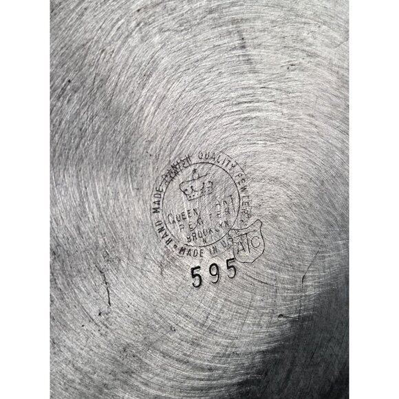 Vintage Queen Art Pewter Candlesticks Pair 9.25" Colonial Revival USA ATC 595 - Picture 10 of 10